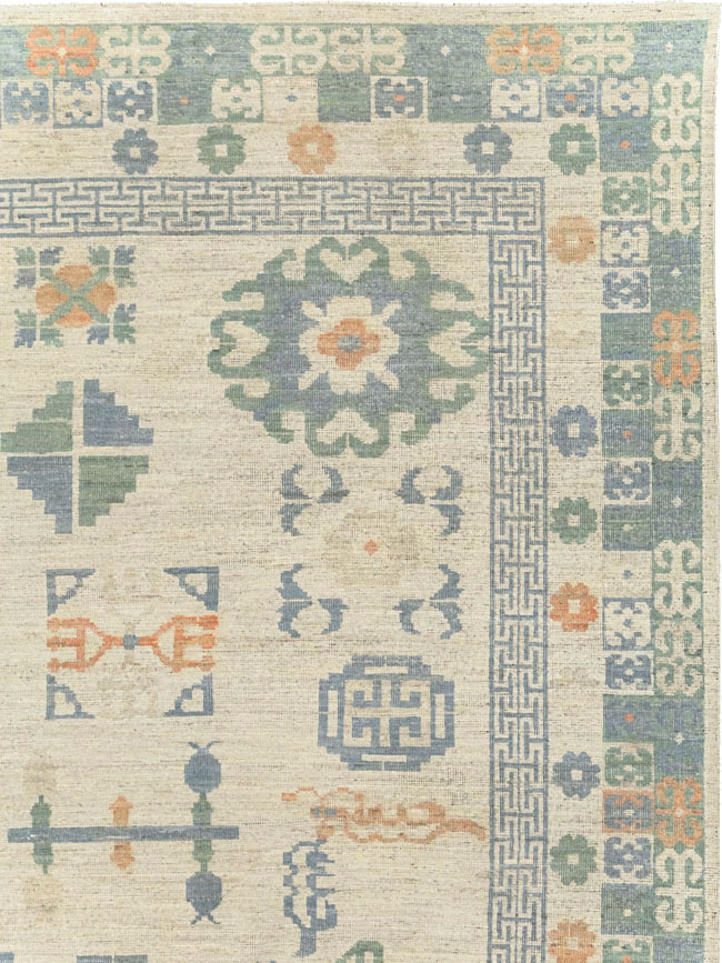 Modern East Turkestan Khotan Room Size Carpet, No.31761 - Gss