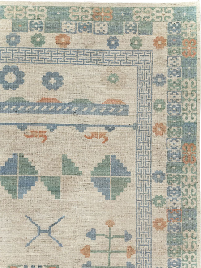 Modern East Turkestan Khotan Room Size Carpet, No.31761 - Gss