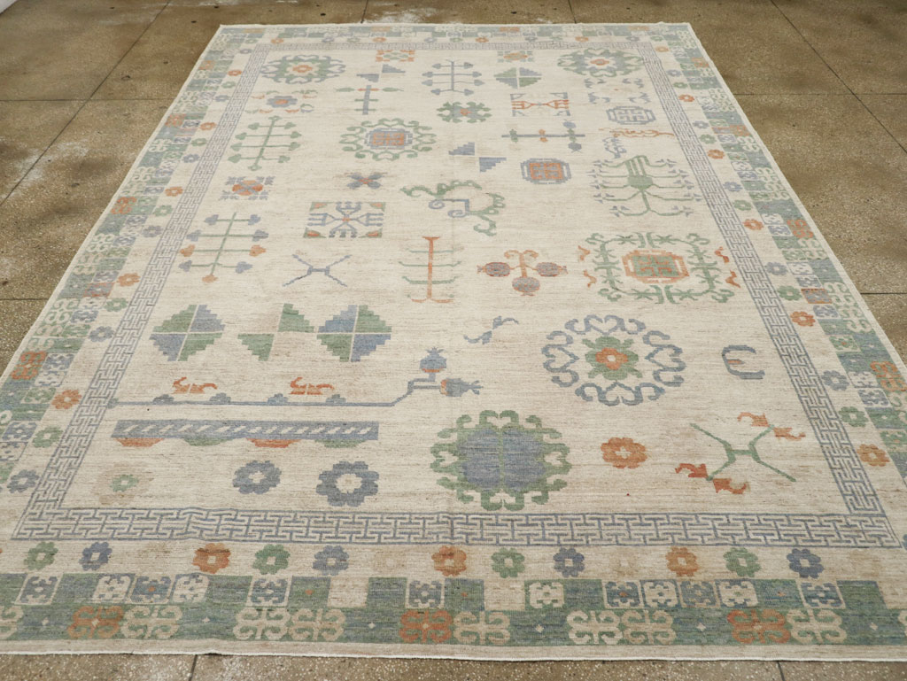 Modern East Turkestan Khotan Room Size Carpet, No.31761 - Gss