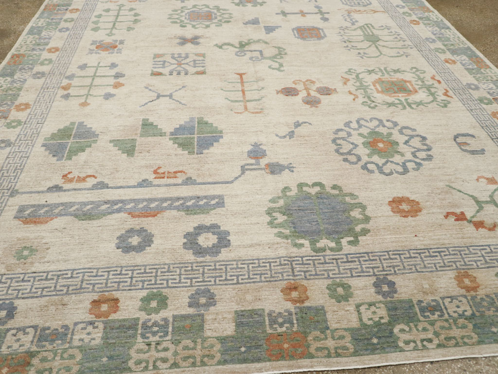Modern East Turkestan Khotan Room Size Carpet, No.31761 - Gss