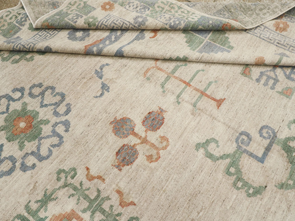 Modern East Turkestan Khotan Room Size Carpet, No.31761 - Gss