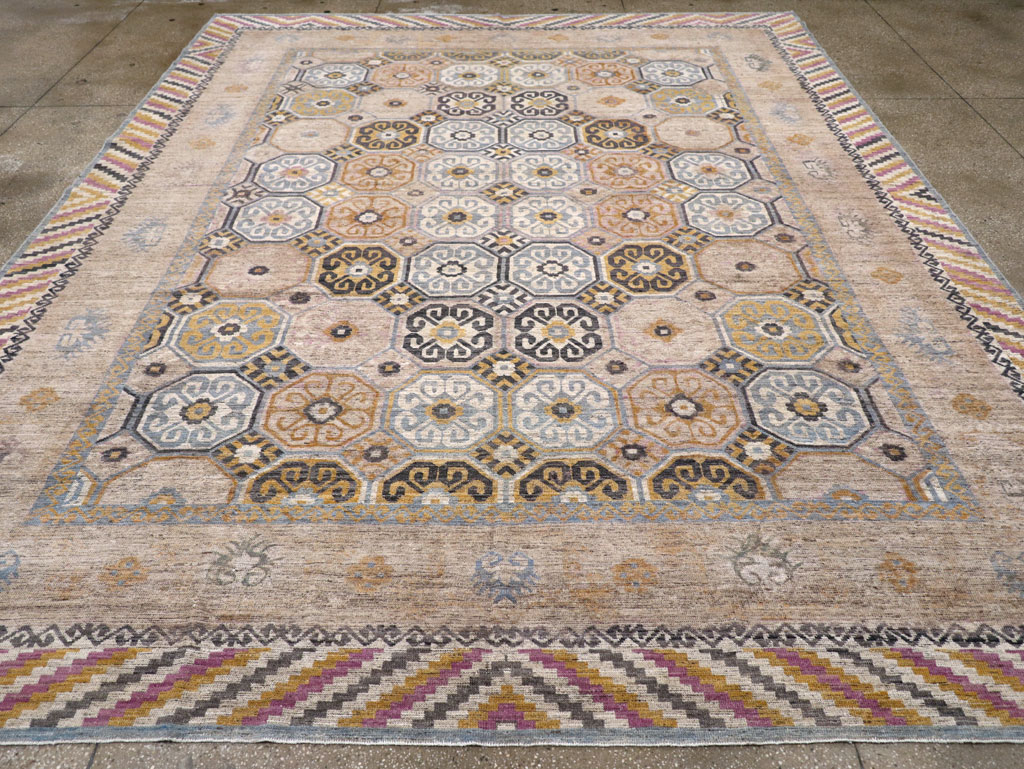 Modern East Turkestan Khotan Room Size Carpet, No.31763 - Gss
