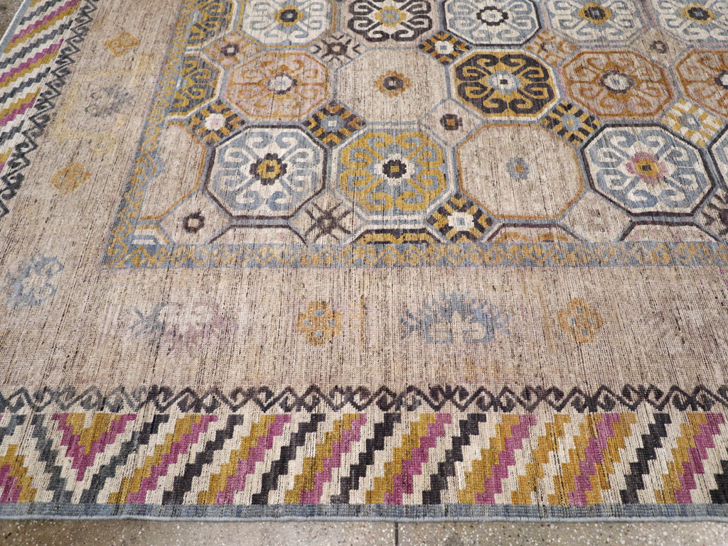 Modern East Turkestan Khotan Room Size Carpet, No.31763 - Gss