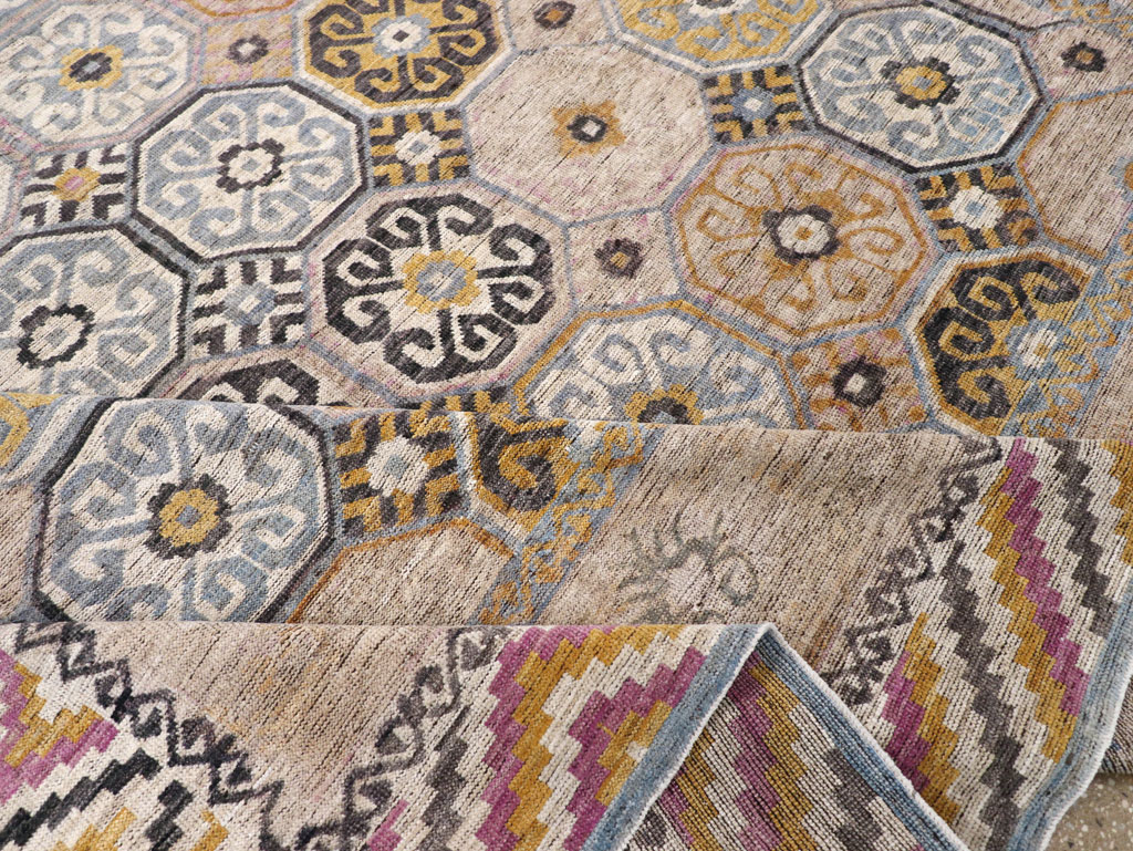 Modern East Turkestan Khotan Room Size Carpet, No.31763 - Gss