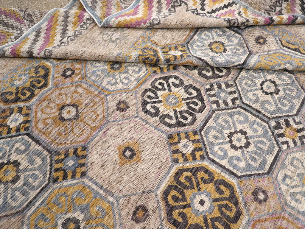 Modern East Turkestan Khotan Room Size Carpet, No.31763 - Gss