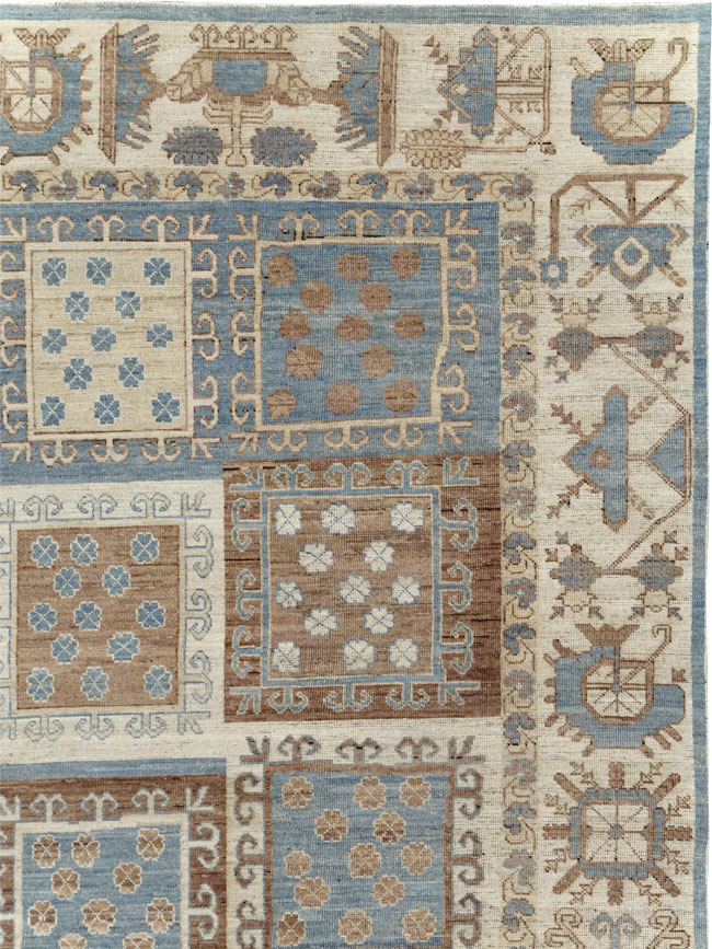 Modern East Turkestan Khotan Room Size Carpet, No.31765 - Gss