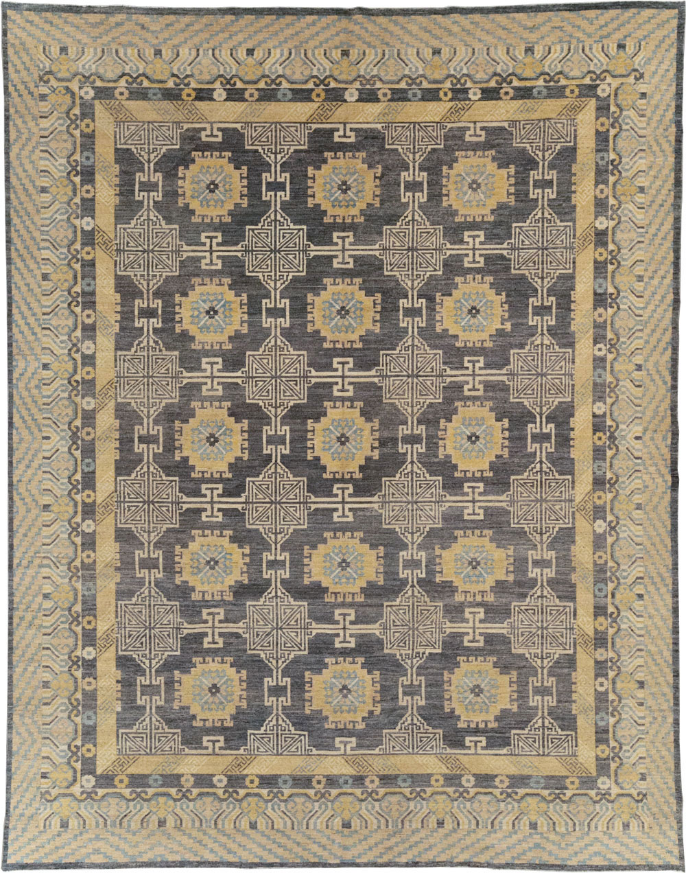 Modern East Turkestan Khotan Room Size Carpet, No.31767 - Gss