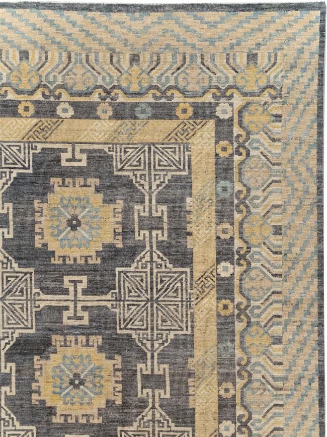 Modern East Turkestan Khotan Room Size Carpet, No.31767 - Gss
