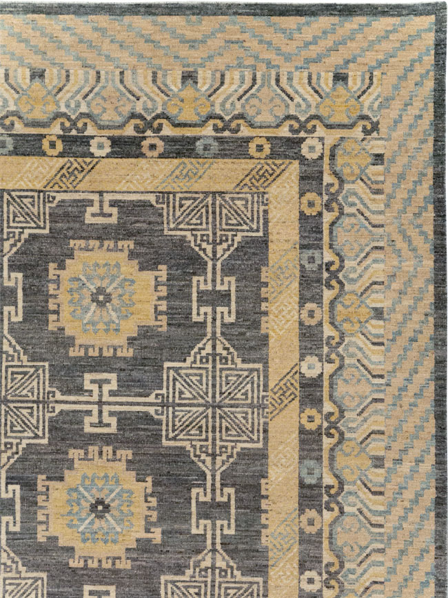 Modern East Turkestan Khotan Room Size Carpet, No.31767 - Gss