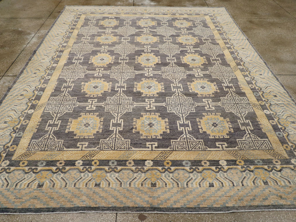 Modern East Turkestan Khotan Room Size Carpet, No.31767 - Gss