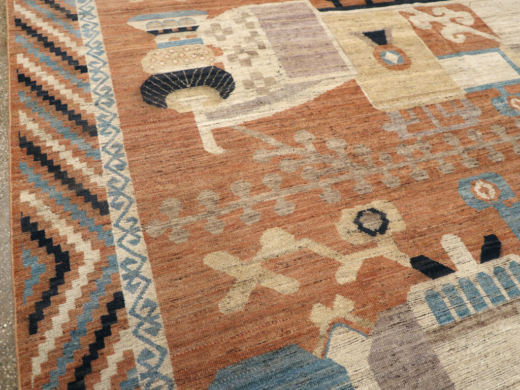 Modern East Turkestan Khotan Room Size Carpet, No.31768 - Gss