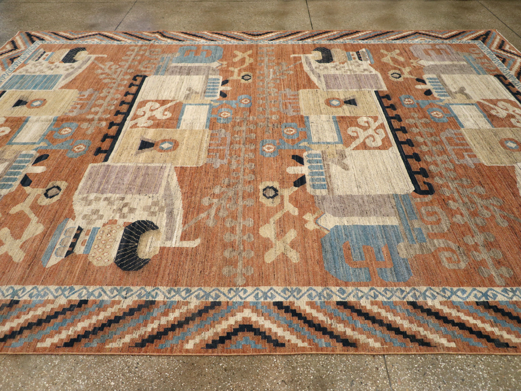Modern East Turkestan Khotan Room Size Carpet, No.31768 - Gss