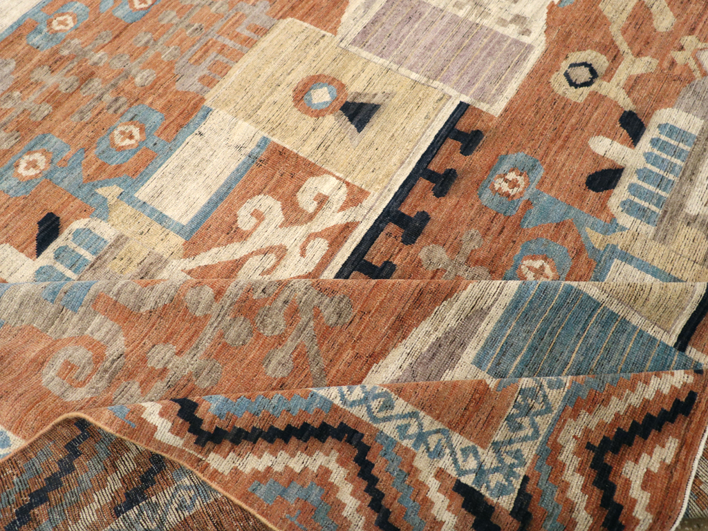 Modern East Turkestan Khotan Room Size Carpet, No.31768 - Gss