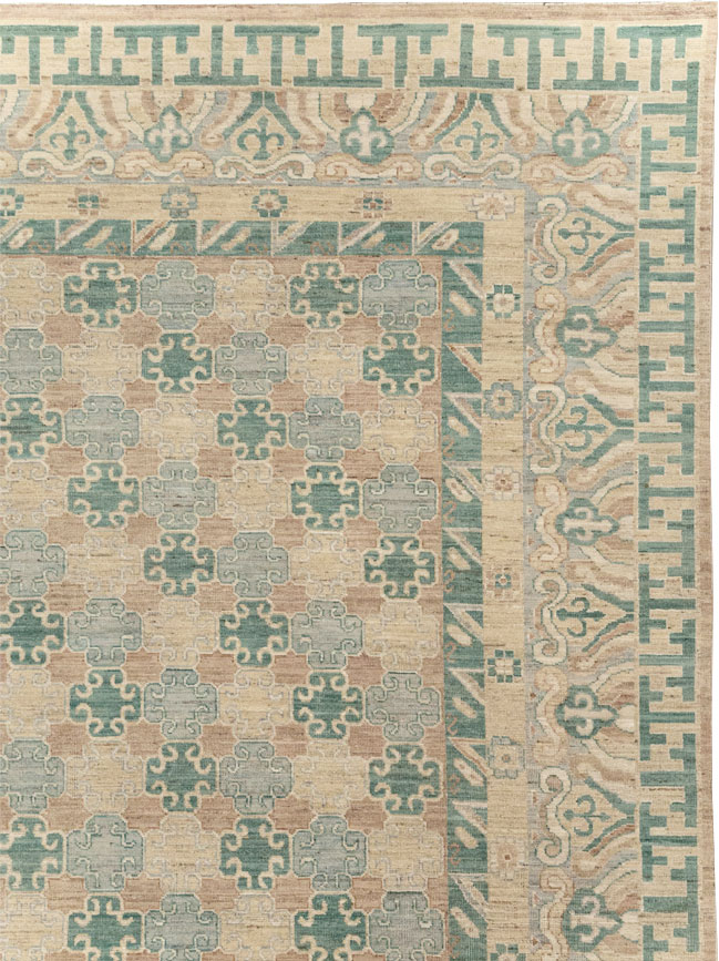 Modern East Turkestan Khotan Large Room Size Carpet, No.31769 - Gss