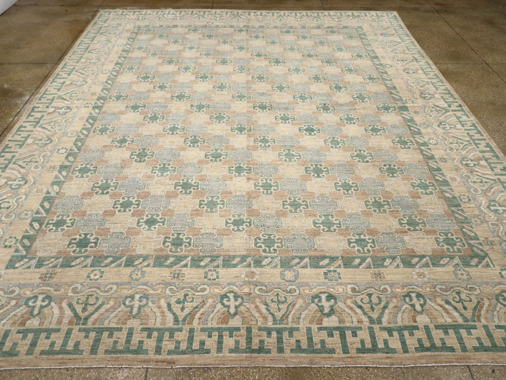 Modern East Turkestan Khotan Large Room Size Carpet, No.31769 - Gss
