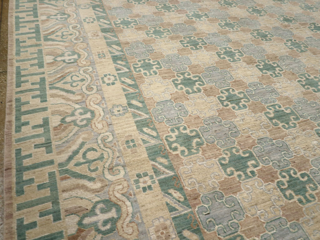 Modern East Turkestan Khotan Large Room Size Carpet, No.31769 - Gss
