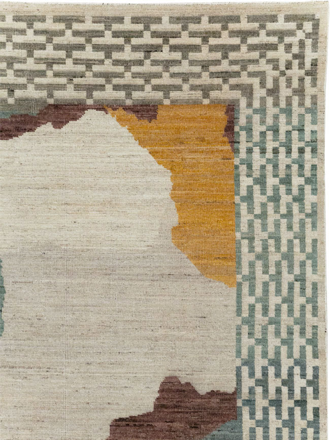 Modern East Turkestan Khotan Small Room Size Carpet, No.31773 - Gss