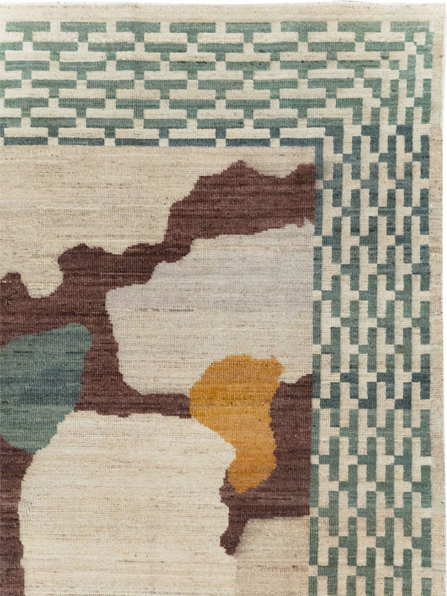 Modern East Turkestan Khotan Small Room Size Carpet, No.31773 - Gss