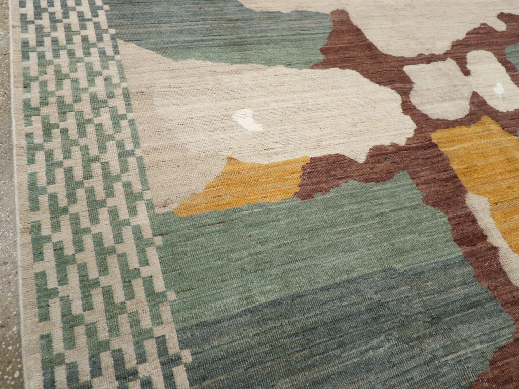 Modern East Turkestan Khotan Small Room Size Carpet, No.31773 - Gss