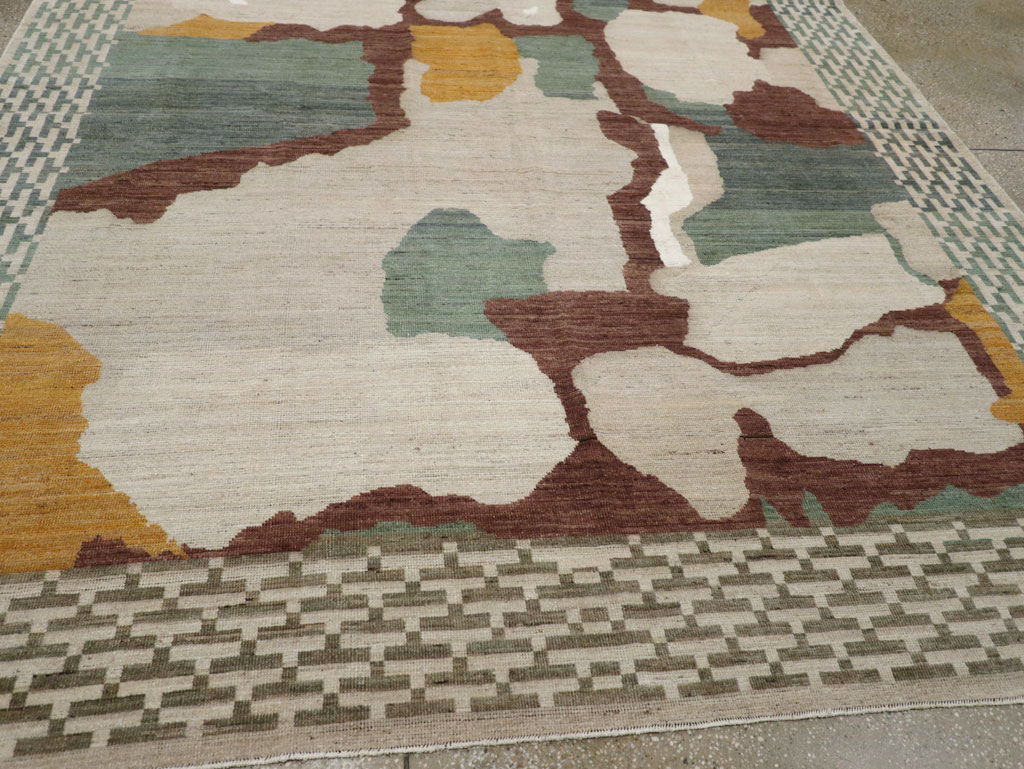 Modern East Turkestan Khotan Small Room Size Carpet, No.31773 - Gss