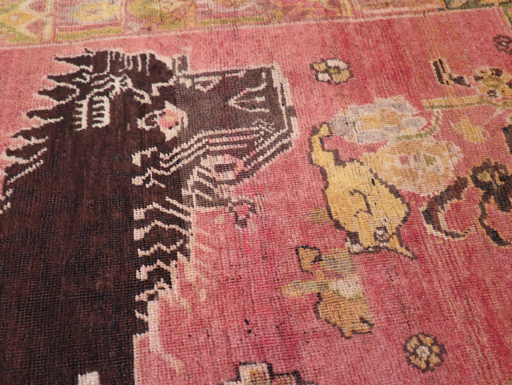 Vintage Persian Pictorial Shiraz Throw Rug, No.31777 - Gss