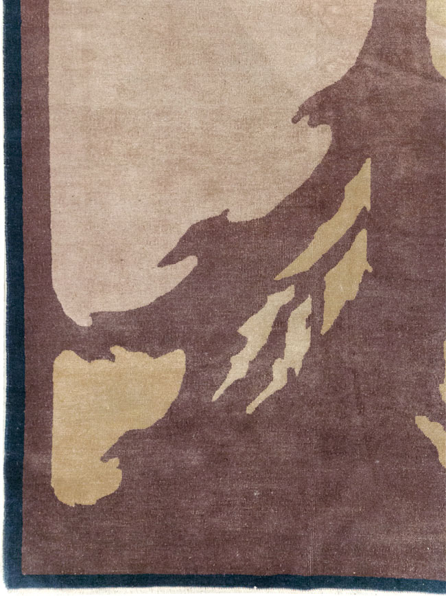 Vintage Chinese Art Deco Room Size Carpet, No.31780 - Gss