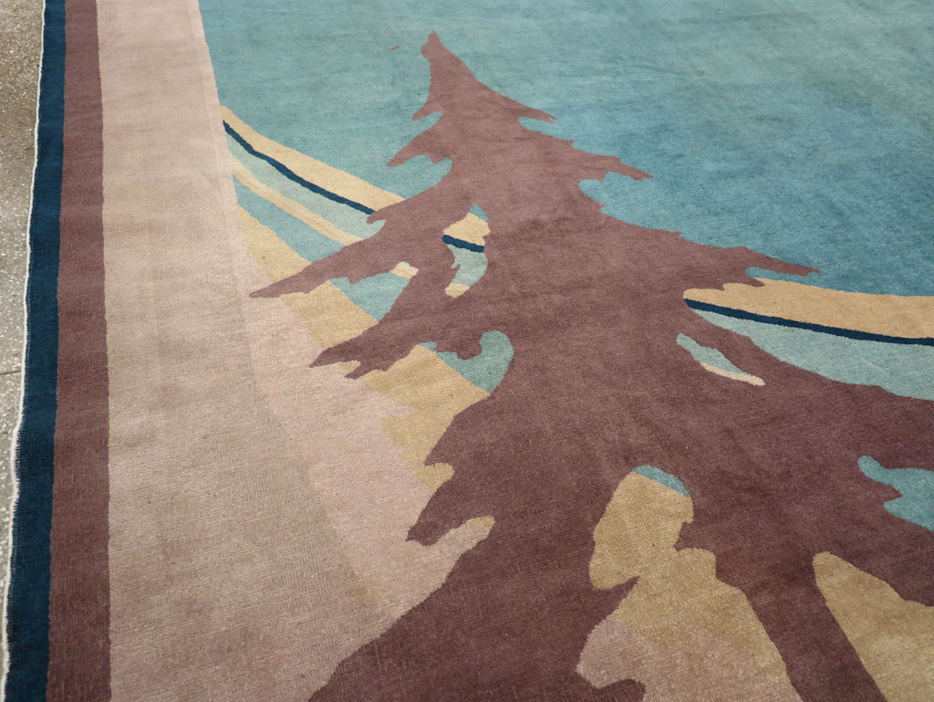 Vintage Chinese Art Deco Room Size Carpet, No.31780 - Gss