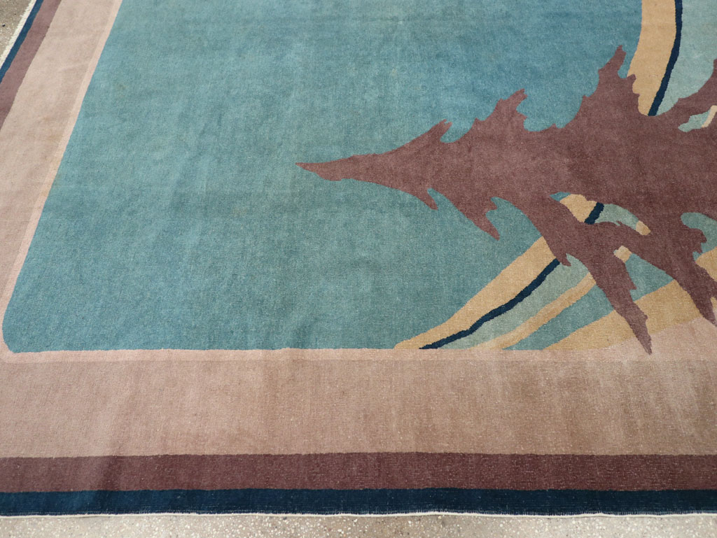 Vintage Chinese Art Deco Room Size Carpet, No.31780 - Gss