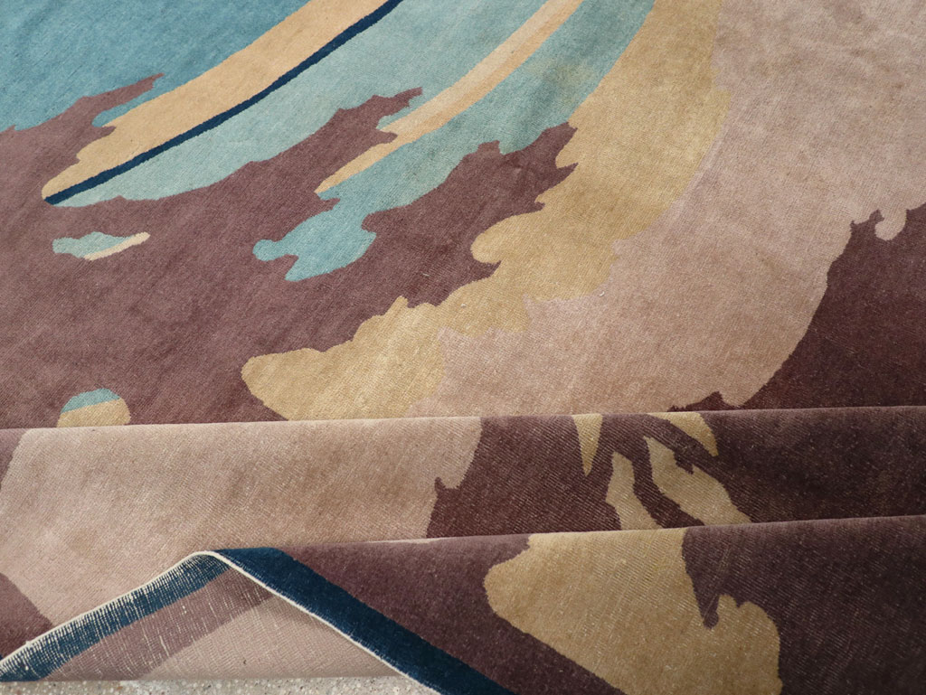 Vintage Chinese Art Deco Room Size Carpet, No.31780 - Gss