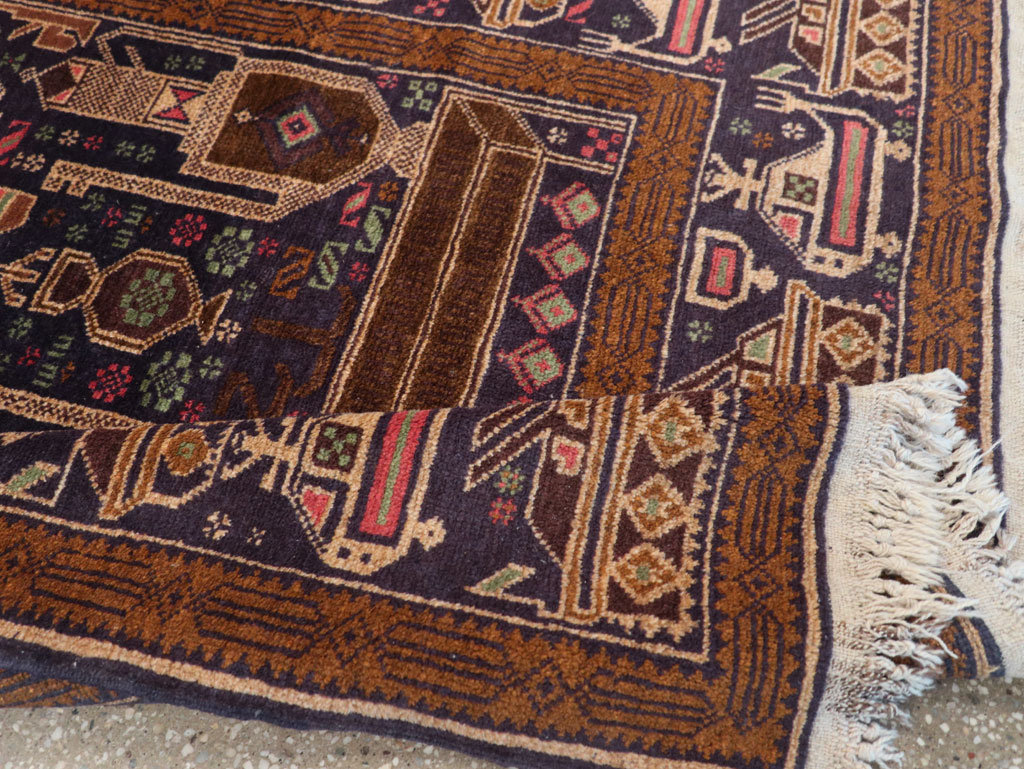 Vintage Afghan Pictorial War Rug, No.31785 - Gss