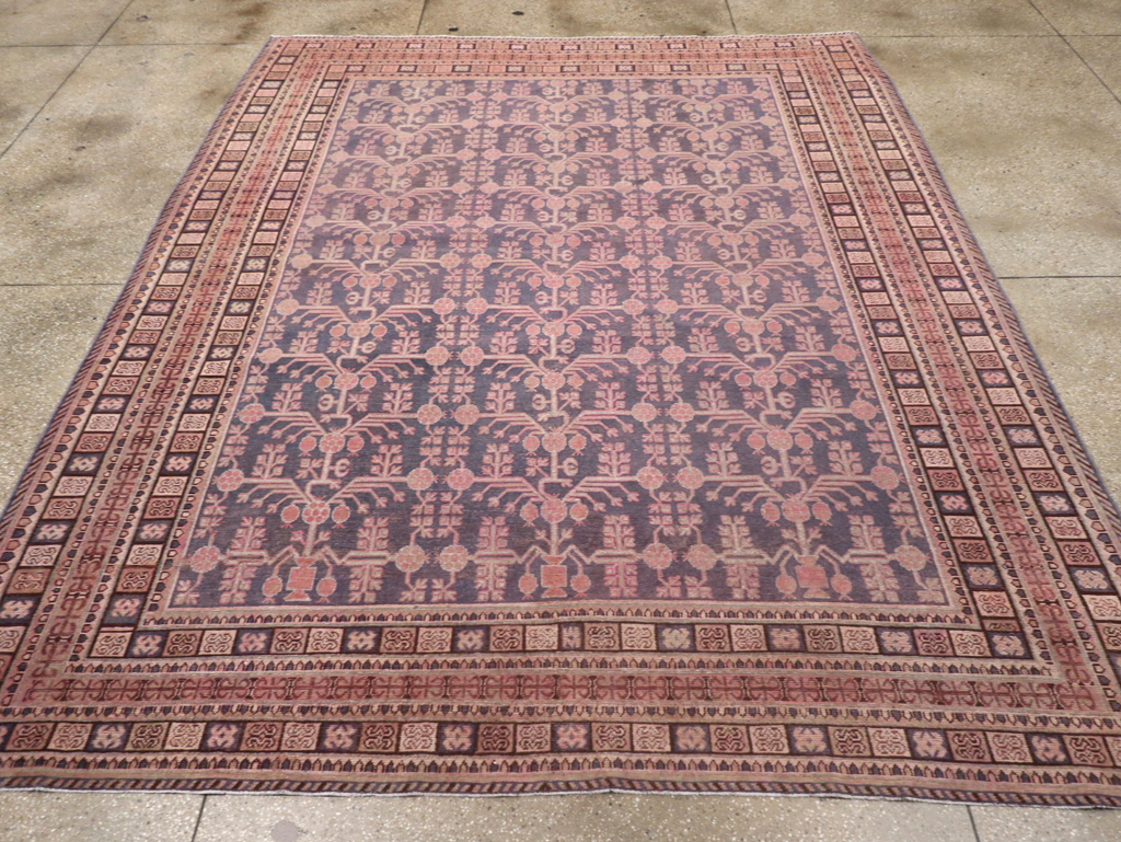 Antique East Turkestan Khotan Room Size Carpet, No.31787 - Gss