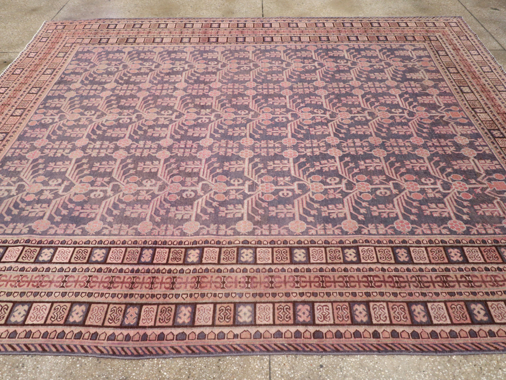 Antique East Turkestan Khotan Room Size Carpet, No.31787 - Gss