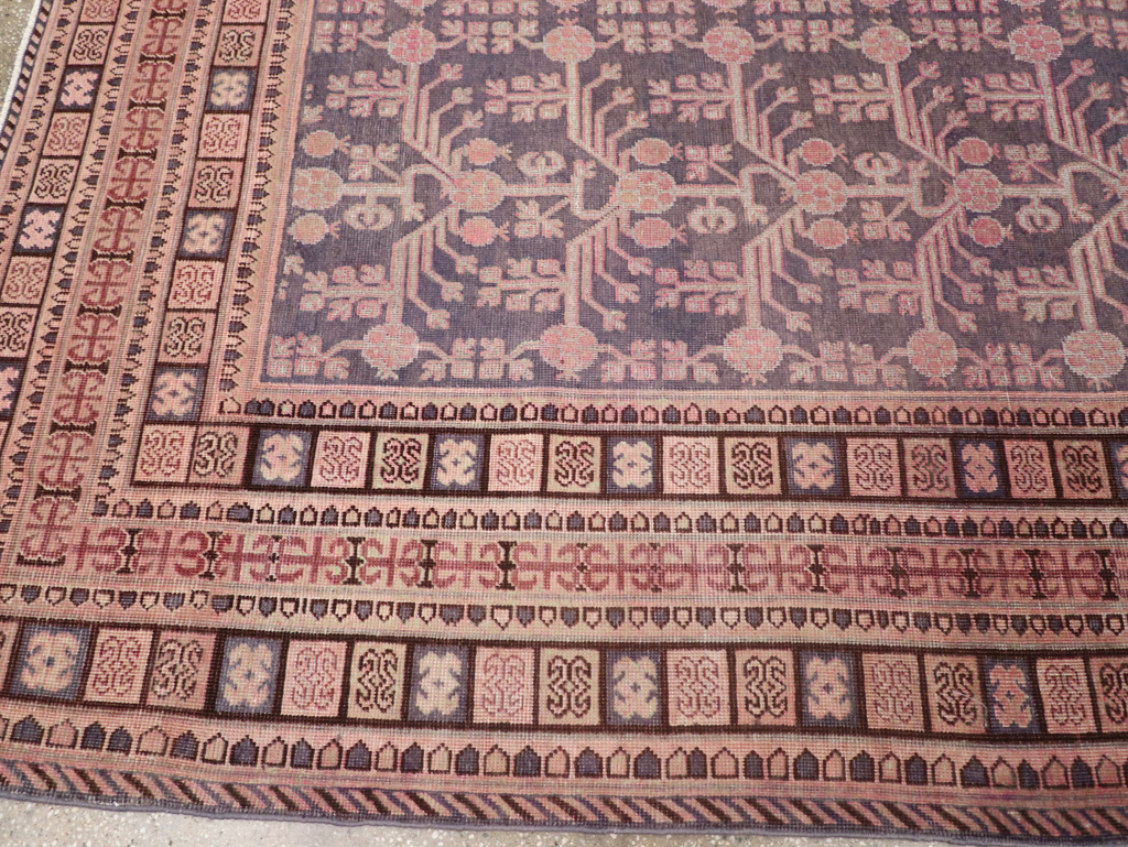 Antique East Turkestan Khotan Room Size Carpet, No.31787 - Gss
