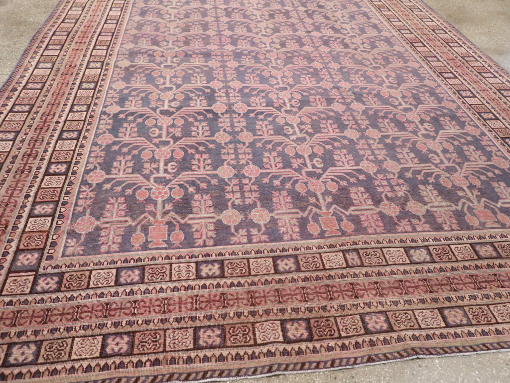 Antique East Turkestan Khotan Room Size Carpet, No.31787 - Gss