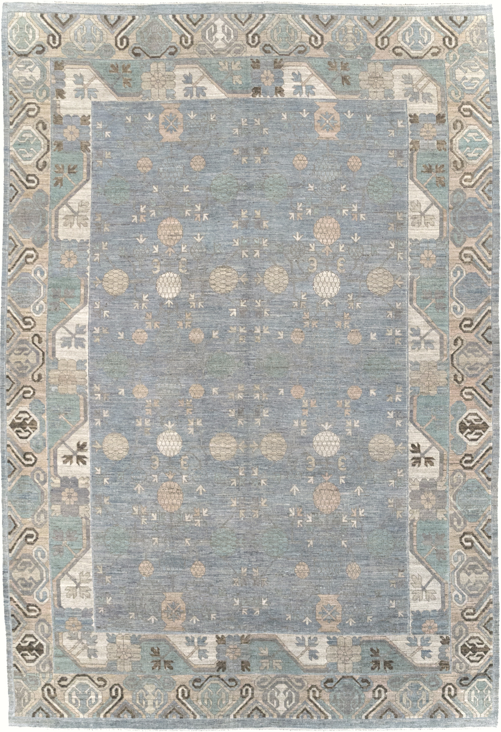 Modern East Turkestan Khotan Room Size Carpet, No.31789 - Gss