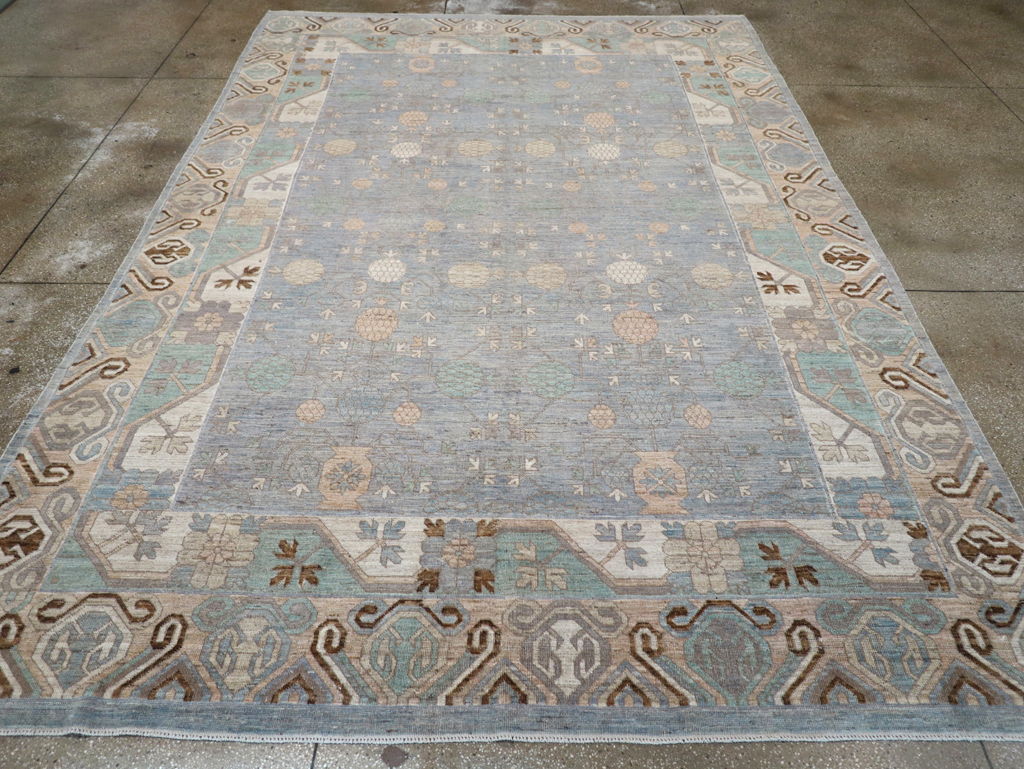 Modern East Turkestan Khotan Room Size Carpet, No.31789 - Gss