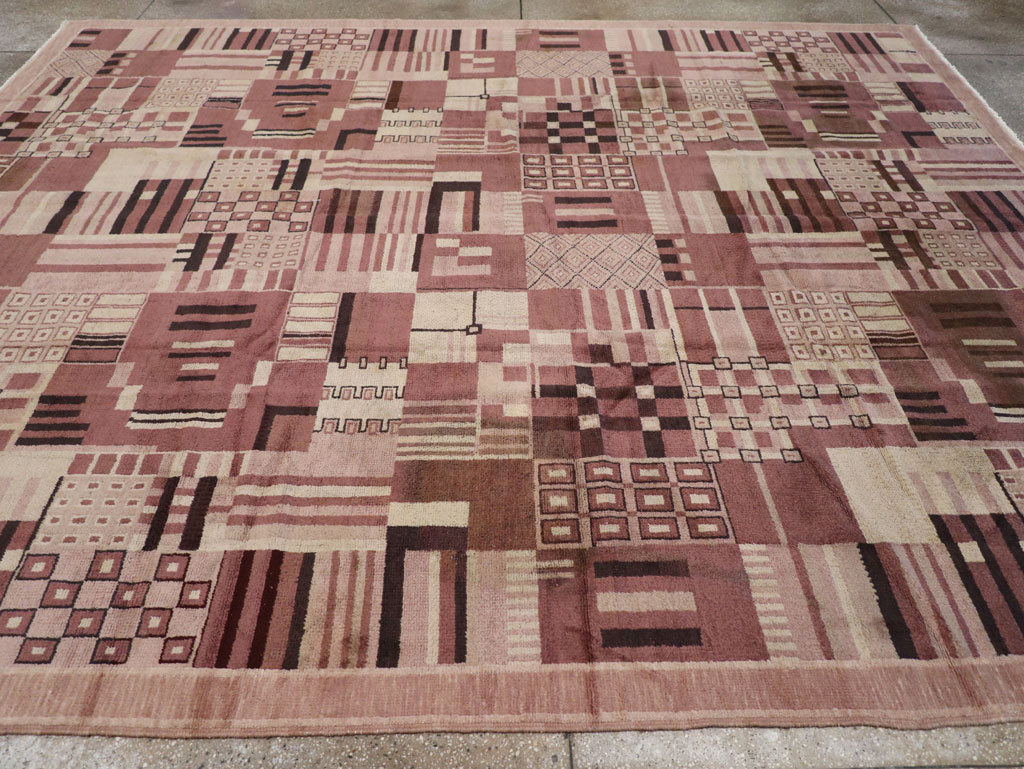 Vintage Indian Art Deco Style Room Size Carpet, No.31792 - Gss
