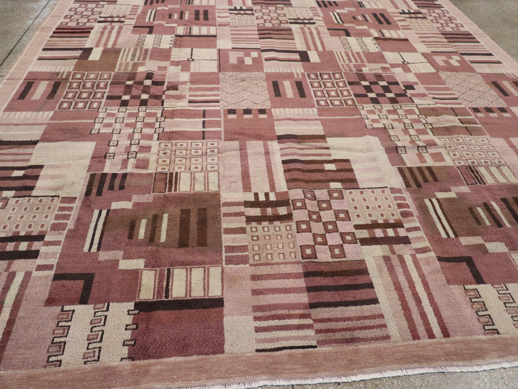 Vintage Indian Art Deco Style Room Size Carpet, No.31792 - Gss