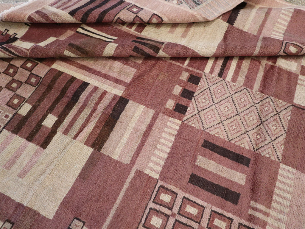 Vintage Indian Art Deco Style Room Size Carpet, No.31792 - Gss