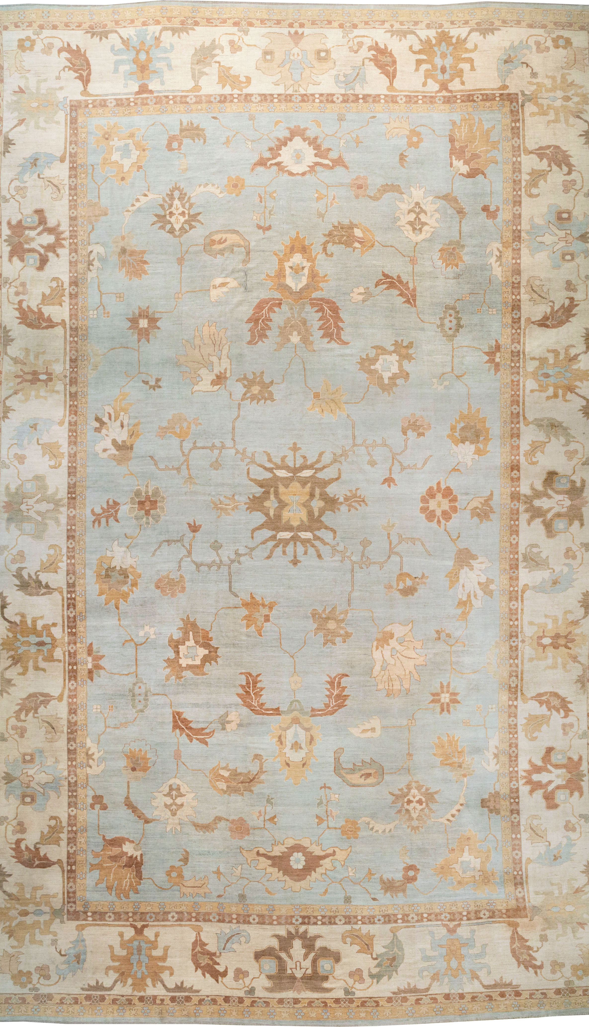 Modern Turkish Oushak Oversize Carpet, No.31795 - Gss