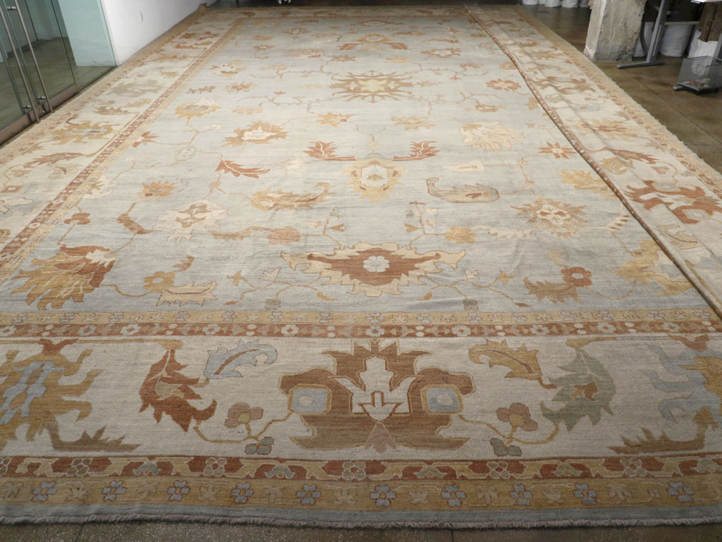 Modern Turkish Oushak Oversize Carpet, No.31795 - Gss