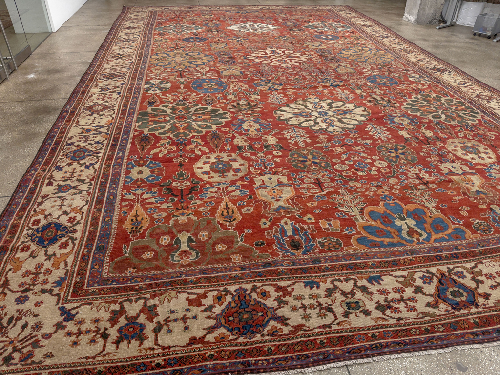 Antique Persian Sultanabad Oversize Carpet, No.31803 - Gss