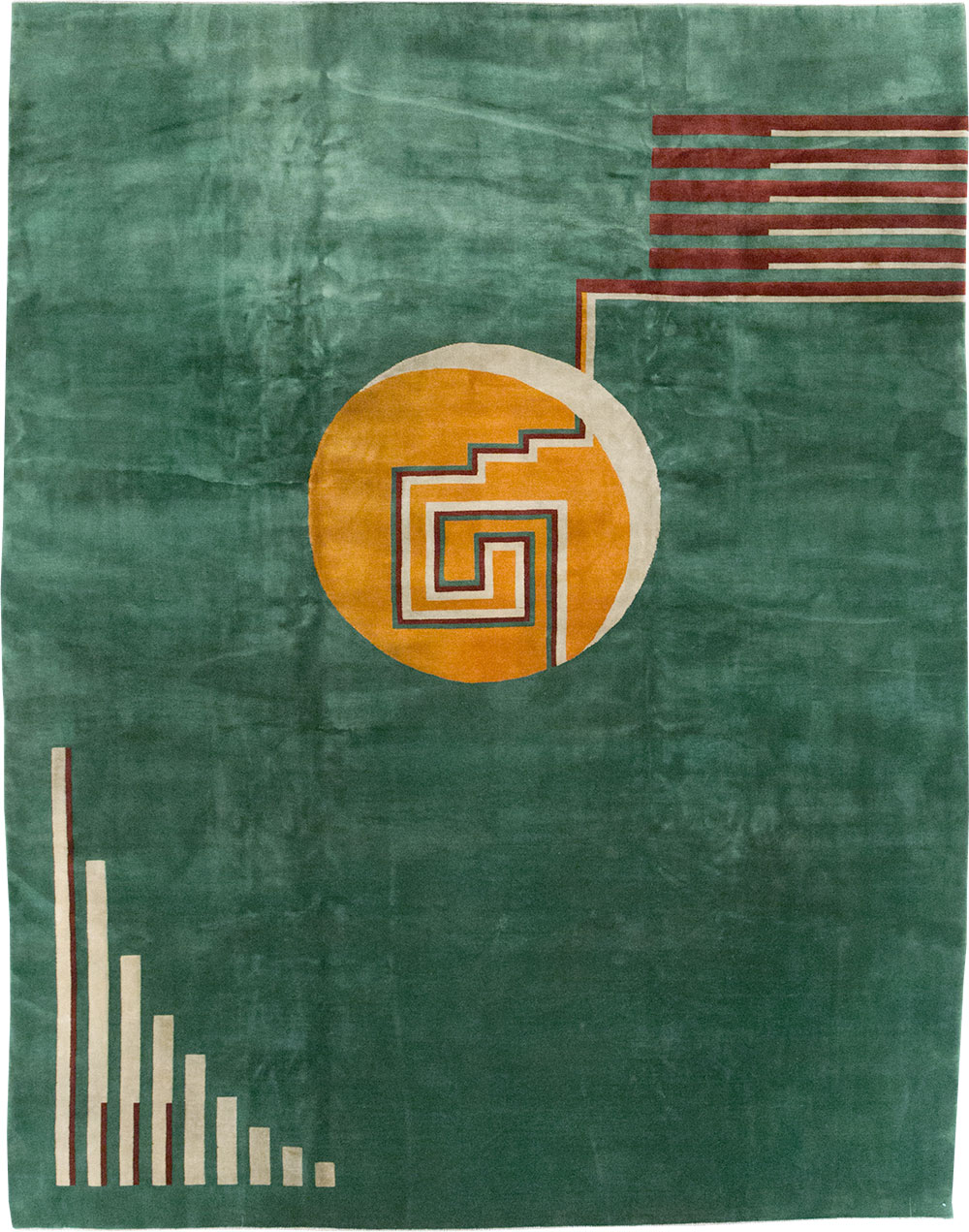 Vintage Chinese Art Deco Room Size Carpet, No.31804 - Gss