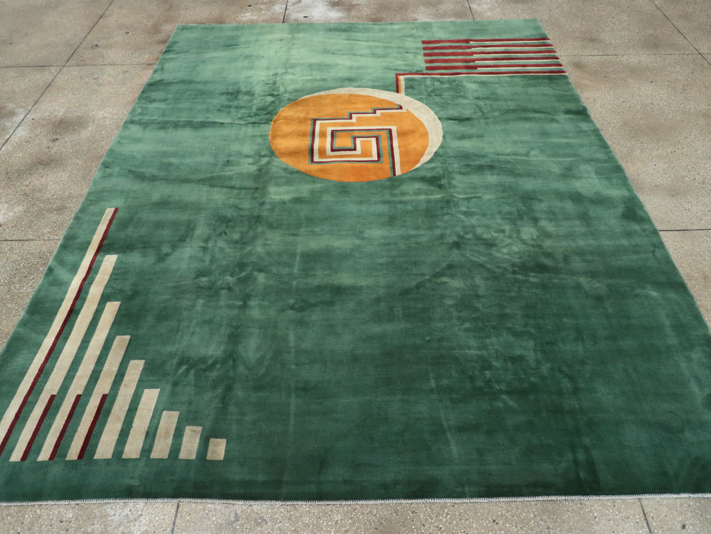 Vintage Chinese Art Deco Room Size Carpet, No.31804 - Gss