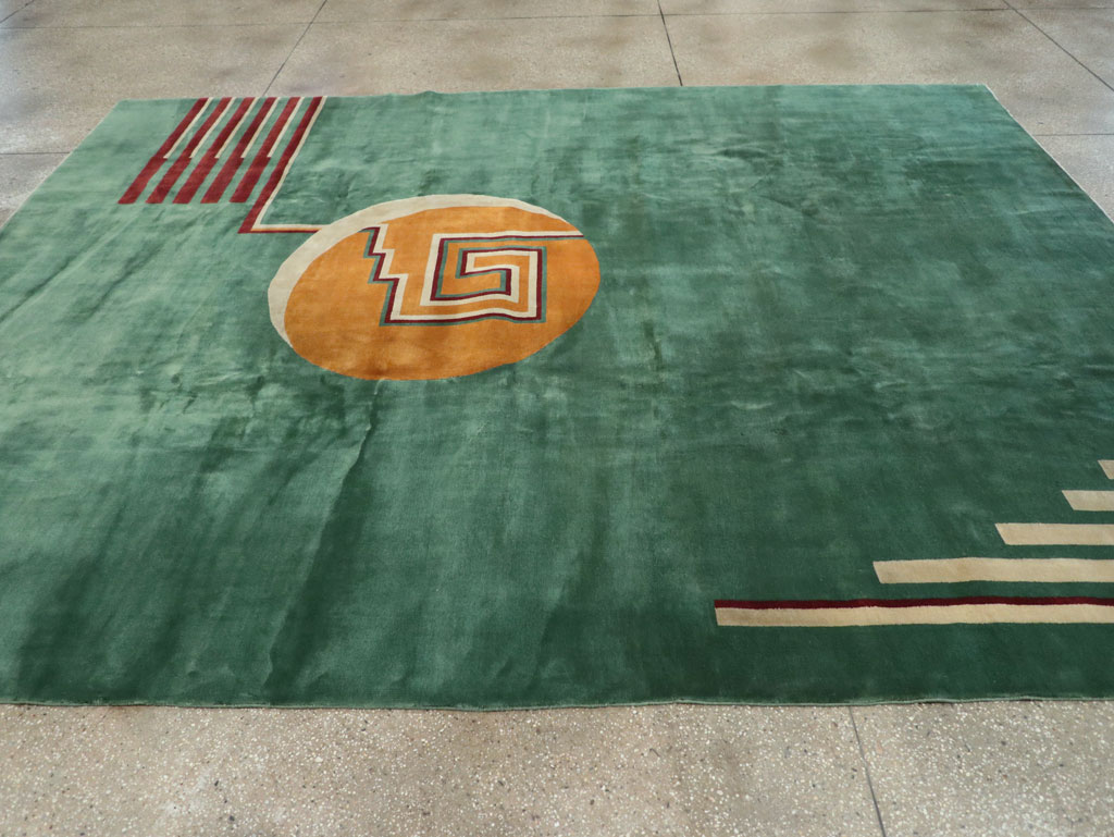 Vintage Chinese Art Deco Room Size Carpet, No.31804 - Gss