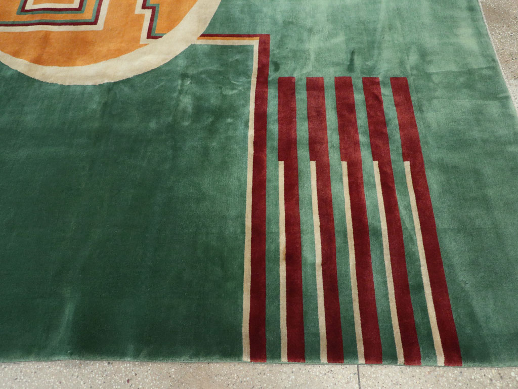 Vintage Chinese Art Deco Room Size Carpet, No.31804 - Gss