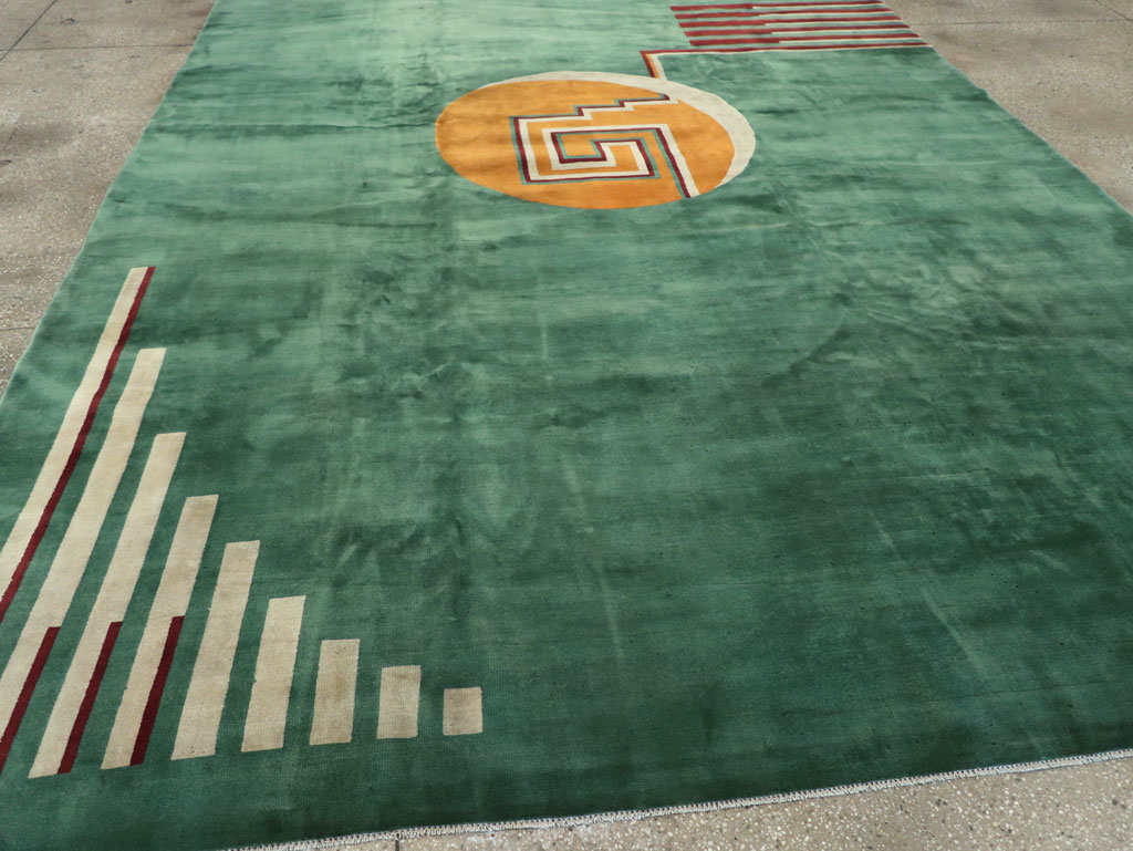 Vintage Chinese Art Deco Room Size Carpet, No.31804 - Gss