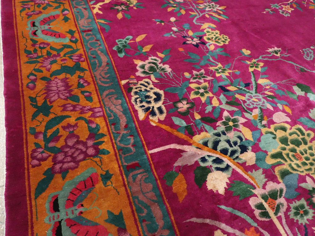 Vintage Chinese Nickles Pictorial Room Size Carpet, No.31805 - Gss