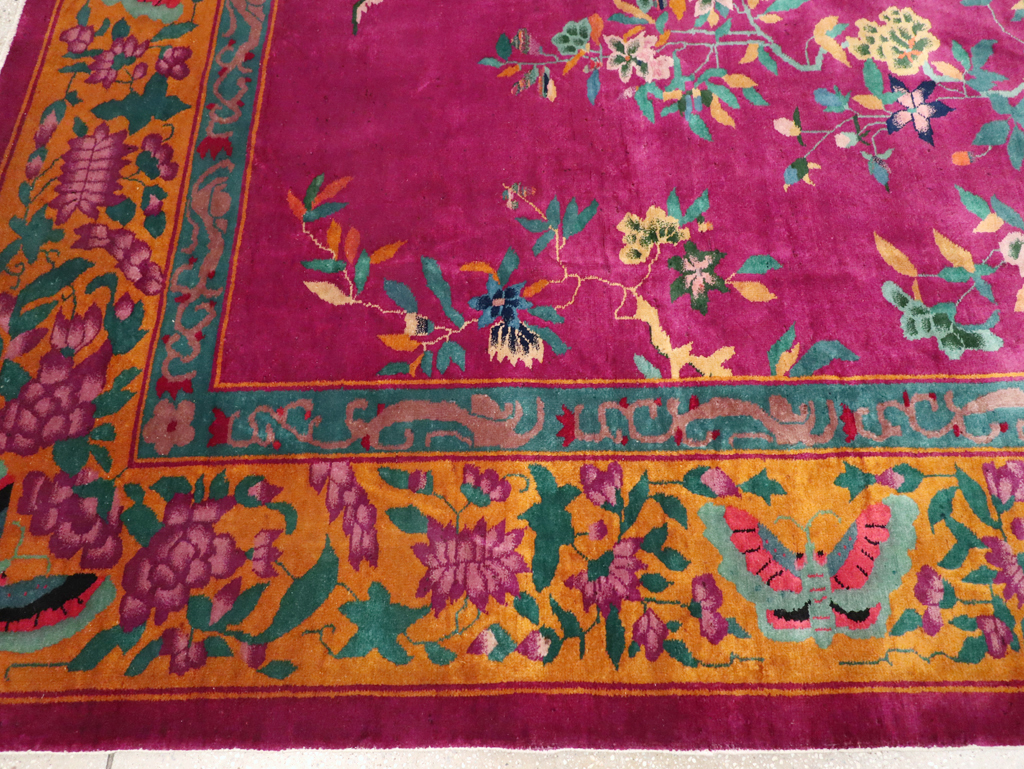 Vintage Chinese Nickles Pictorial Room Size Carpet, No.31805 - Gss