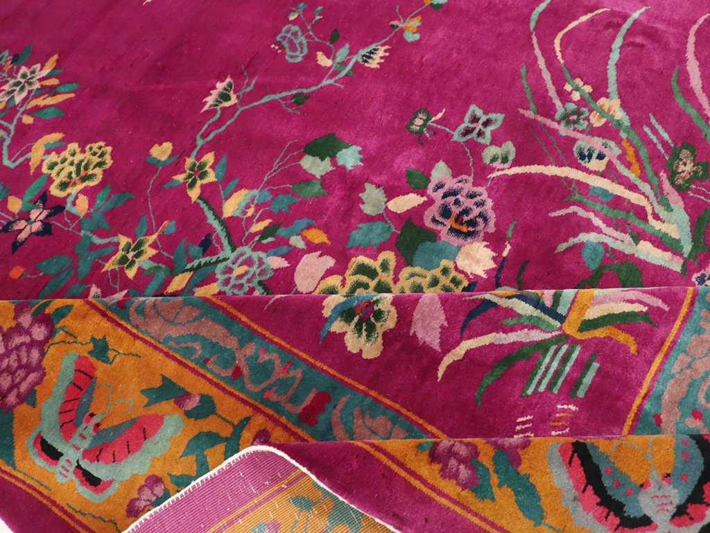 Vintage Chinese Nickles Pictorial Room Size Carpet, No.31805 - Gss